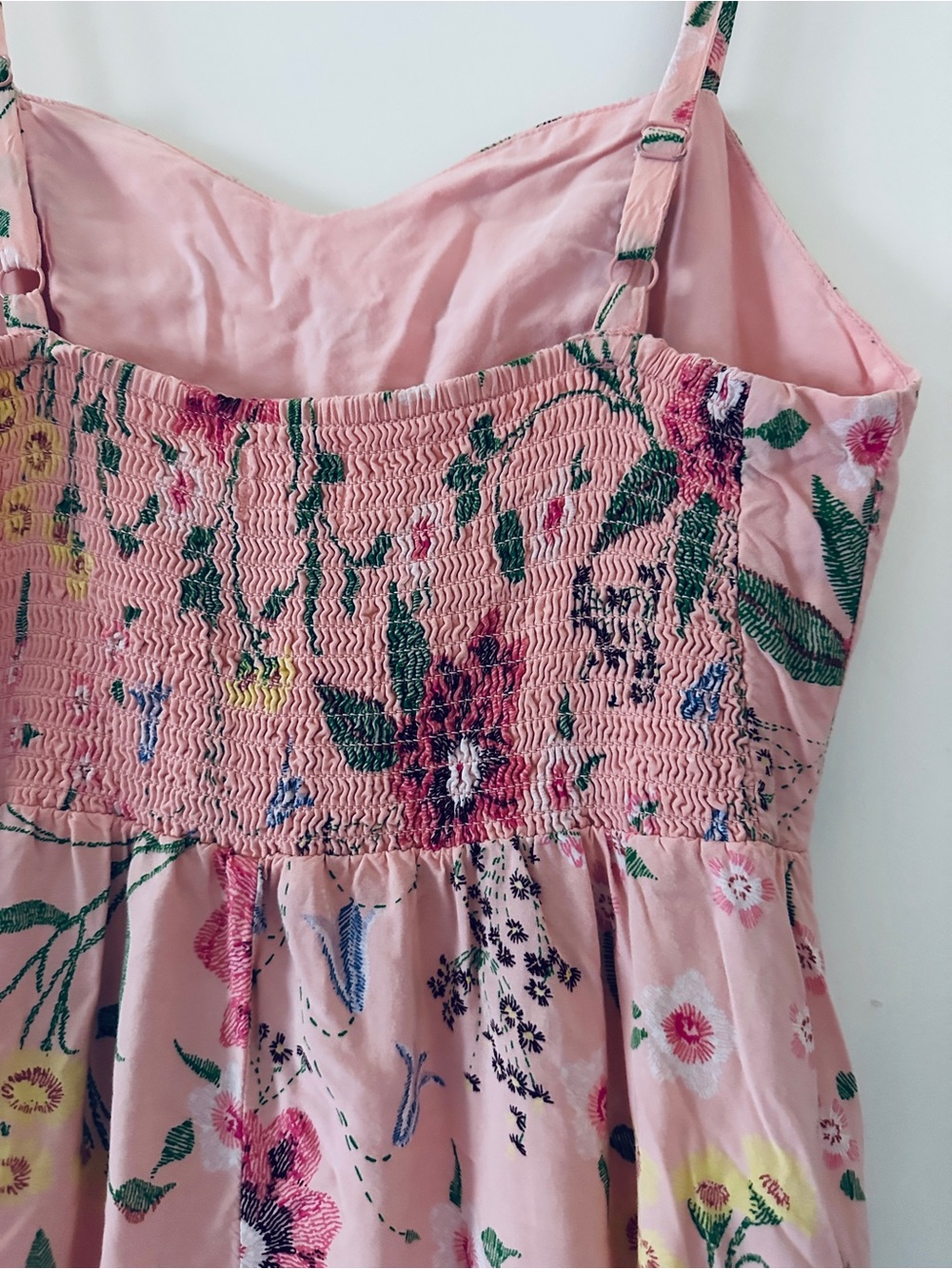 Old Navy Sundress- Medium Smocked  Blush Pink Floral - Picture 7 of 12